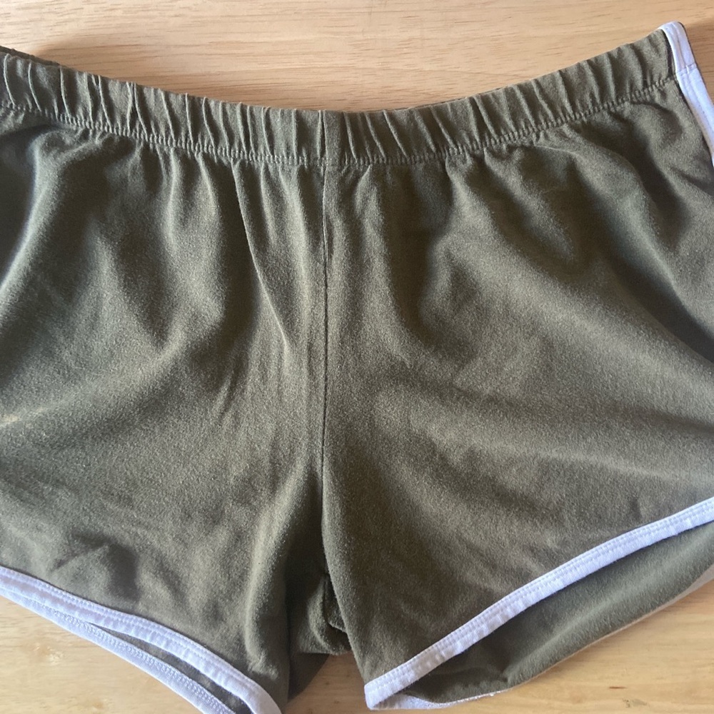 popular basics navy green shorts